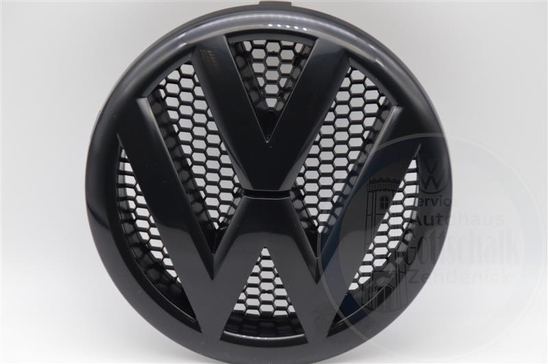 Original VW T5 Facelift T5 GP VW Emblem Kühlergrill Logo Blende schwarz 7E0853601D 041
