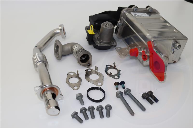 Original VW T6 2.0 TDI Reparatur-Satz AGR Kühler Abgaskühler Abgasrückführung mit Anbaumaterial