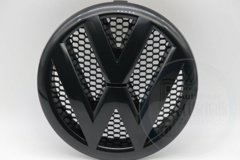 Original VW T5 Facelift T5 GP VW Emblem Kühlergrill Logo Blende schwarz 7E0853601D 041