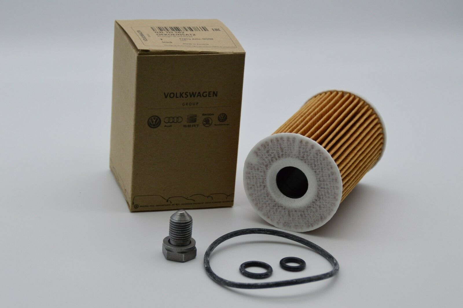 Orig VW Audi Seat Skoda Ölfilter Öl Filter Ablass Schraube 2,0 TDI Set 03L115562
