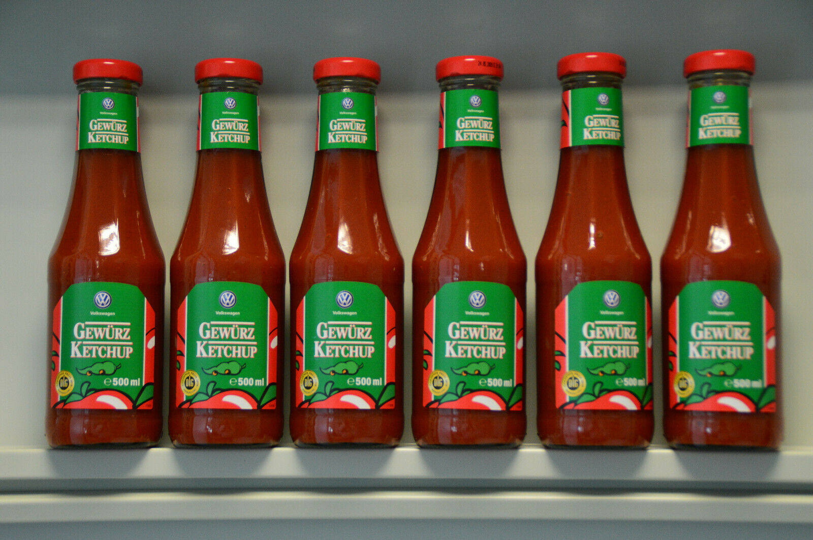 6 Flaschen original Volkswagen Develey Gewürz Ketchup Gewürzketchup 500 ml ZDK259101