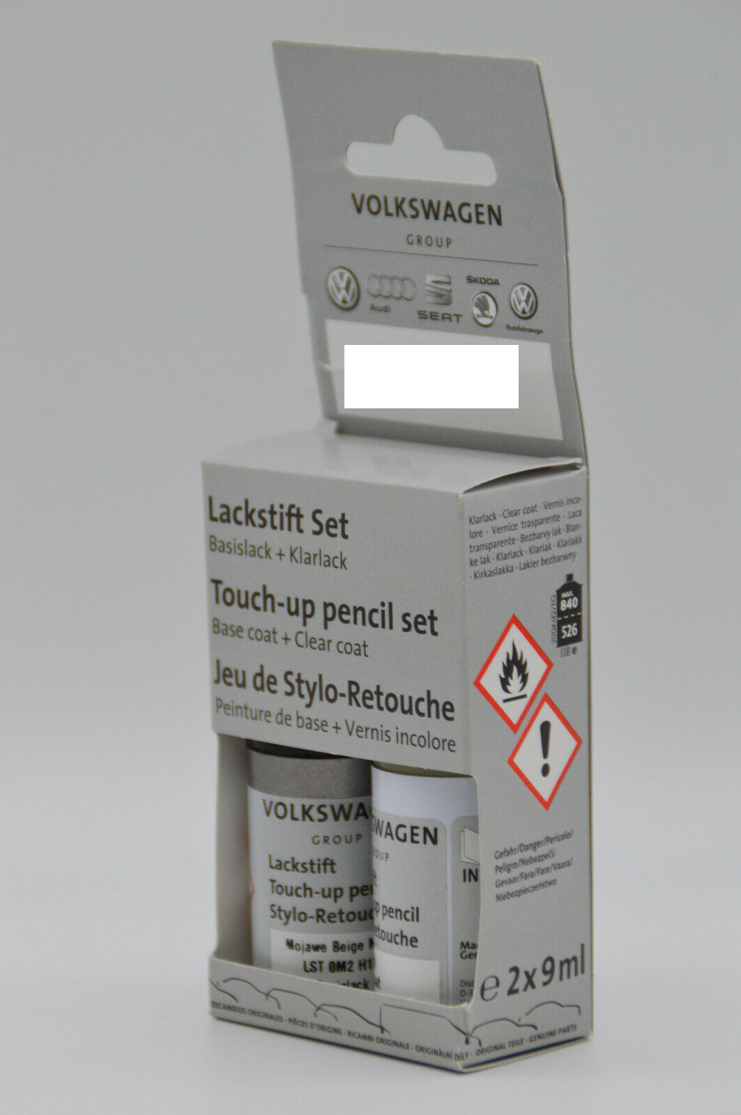 Original VW Audi Lackstift Set 2 x 9 ml LD5G Dark Iron Blue Metallic D5G LST 0M2 D5G