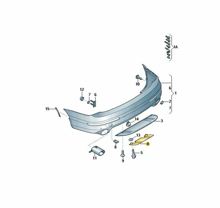 Original Audi Q7 4L Facelift Klappe Edelstahl Abdeckung Anhängerkupplung 4L0807819F