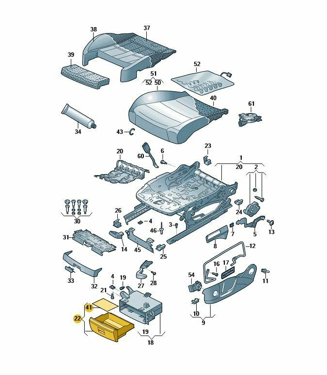 Orig VW Tiguan AD Ablagefach Fahrersitz Schublade unten Sitz links 5NA882601 82V
